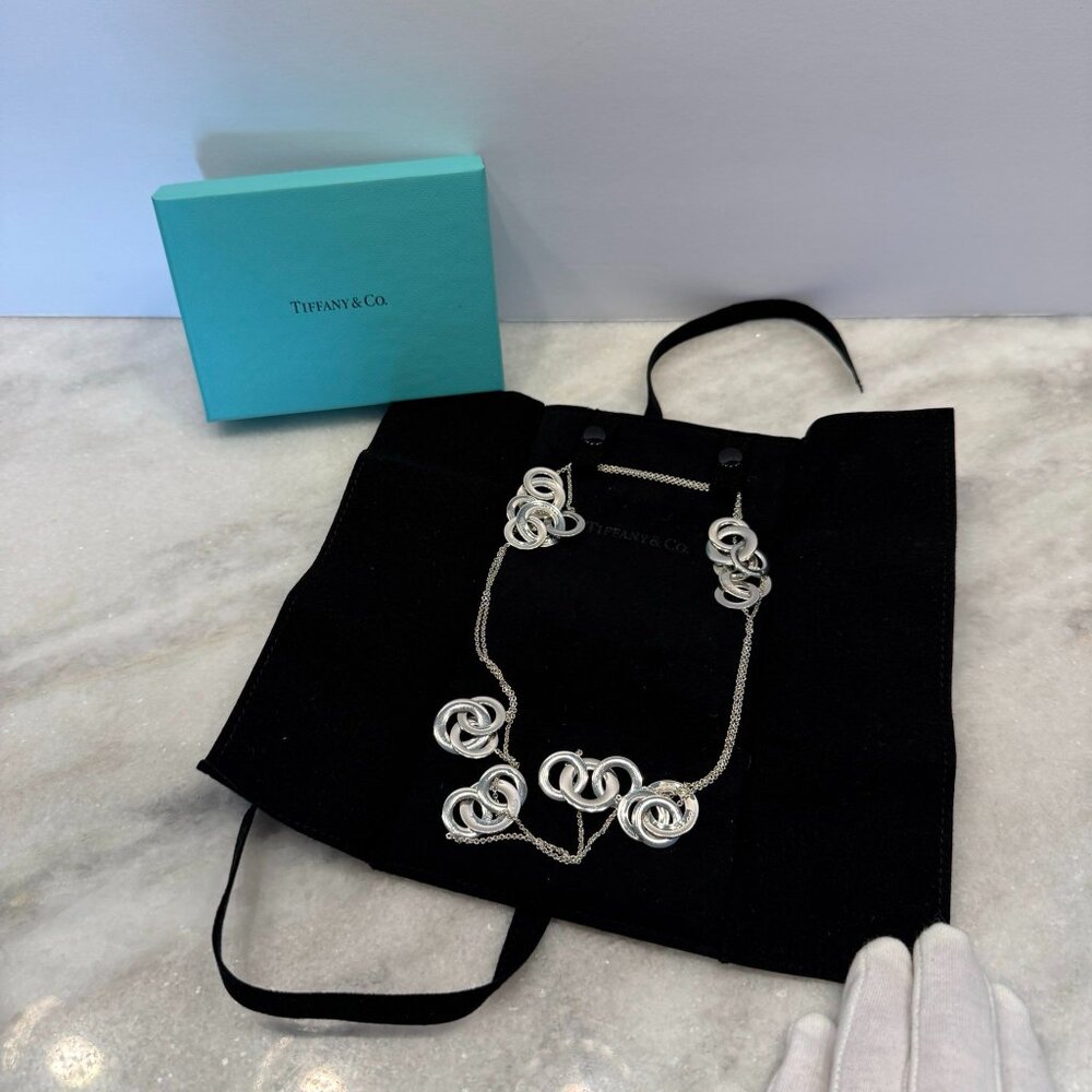 TIFFANY & CO 1837 Interlocking Circles Necklace Rare